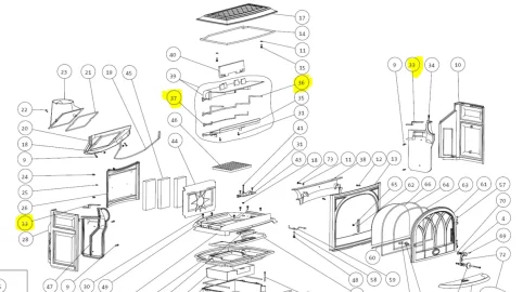 [Hearth.com] Gasket diameters for Jotul F400 Castine interior?