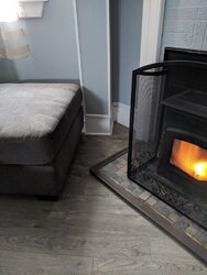 Pellet stove too close to couch?