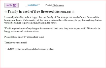 [Hearth.com] Craigslist laugh of the day.....