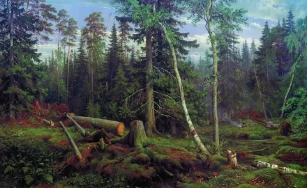 [Hearth.com] Artistic representations of Nature, Trees and Logs.