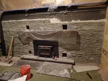 [Hearth.com] Installing stack stone - How much mortar to use / how thick?