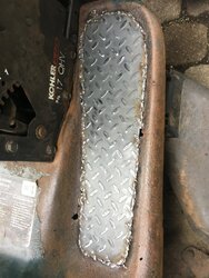 Sears LT-1000 Tractor- Replacing the old rotting rubber feet & rusting metal foot rests?