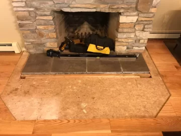 [Hearth.com] Flush hearth extension for wood stove