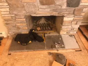 [Hearth.com] Flush hearth extension for wood stove