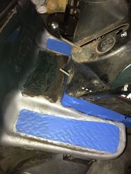 Sears LT-1000 Tractor- Replacing the old rotting rubber feet & rusting metal foot rests?