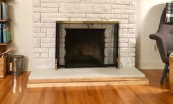 Raised hearth edges and moulding