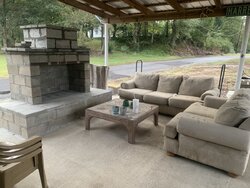 Outdoor fireplace help