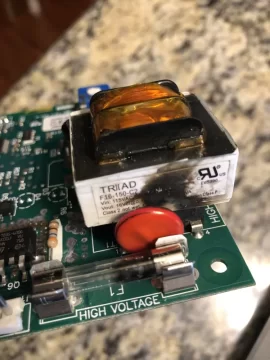 [Hearth.com] Blown fuse and circuit board in Harman XXV