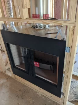 [Hearth.com] New home and new builder grade prefab fireplace