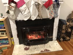 Stockings hung by the fireplace...to burn!!