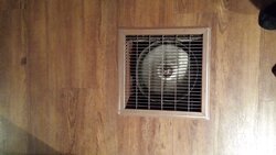 Exhaust fan for ceiling/floor