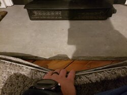 2 inch difference height between hearth and floor