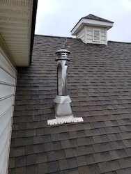 Is this chimney above the roof line acceptable?