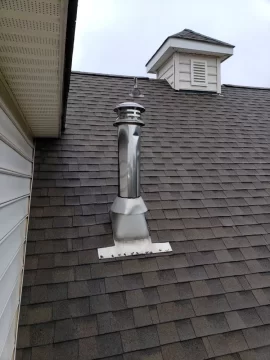 [Hearth.com] Is this chimney above the roof line acceptable?