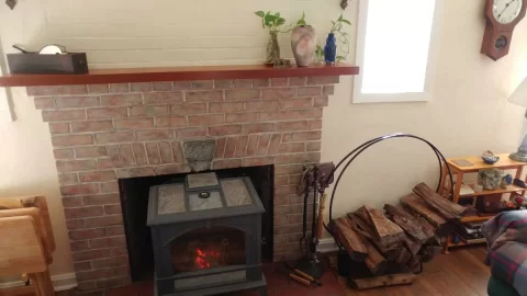 [Hearth.com] Covering brick fireplace surround with cement board for all white look