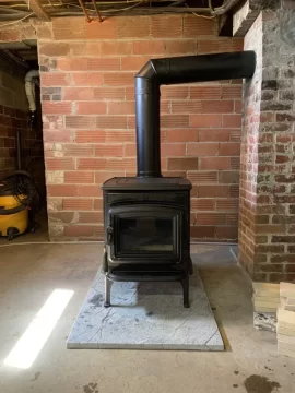 [Hearth.com] Basement Installation Underway for Jotul f45, Old Version