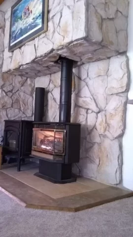 [Hearth.com] Jotul F 55 Triple Wall Air Cooled Manufactured Chimney (Liner) Connection