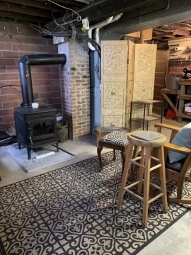 [Hearth.com] Basement Installation Underway for Jotul f45, Old Version