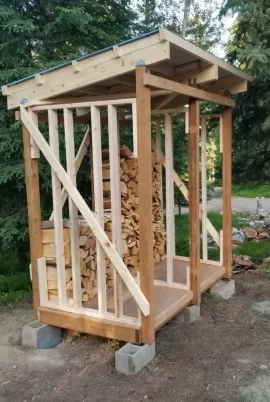 [Hearth.com] 2020 woodshed design, mark 1 is built and filled