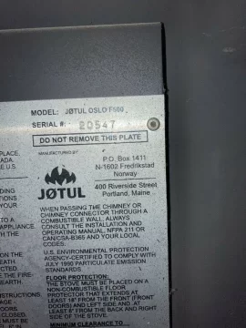 [Hearth.com] Used Jotul F500 V1 Oslo questions