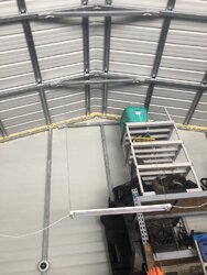 installing through peak of metal shed