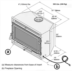 [Hearth.com] Wood Insert - Lopi Medium Flush Mount NexGen-Fyre