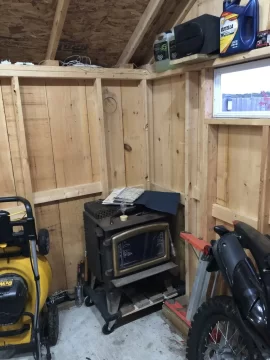 [Hearth.com] Wood stove in shed