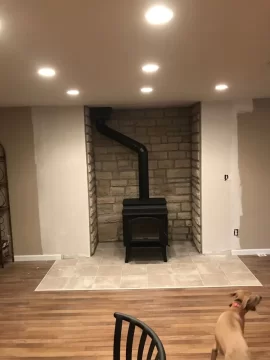 [Hearth.com] Replaced prefab fireplace and insert with free standing stove