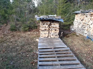 [Hearth.com] My Approach to covering  wood piles (picture heavy)