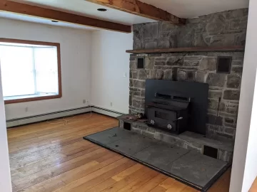 [Hearth.com] Huge stone fireplace 1920's house questions