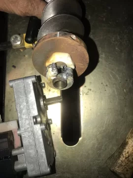 [Hearth.com] Removing a rusted stuck auger motor with gouged set screw from Napoleon NPS40 wood pellet stove!