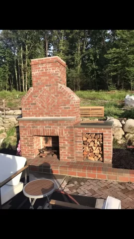 [Hearth.com] Outdoor fireplace with no chimney?