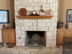 Installing Wood Insert to Limestone Fireplace