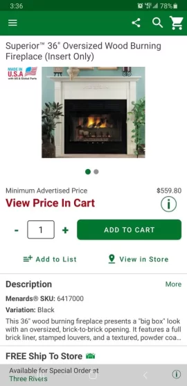 [Hearth.com] Fire place Insert...for appearance?