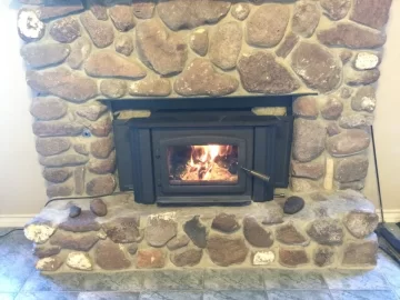 [Hearth.com] Installing Wood Insert to Limestone Fireplace