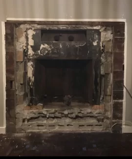 [Hearth.com] Missing anything? Rear flue into old gas fireplace firebox and out chimney?