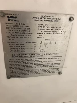 [Hearth.com] Assistance finding replacement Ash door for this older Clayton wood furnace.