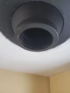 [Hearth.com] Hooking stove pipe to ceiling support