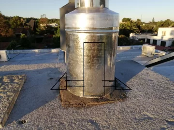 [Hearth.com] Suggestions needed to feed a rigid tube liner above the roof with a flat concrete top.