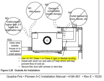 [Hearth.com] Pioneer II - air sealing outside air kit