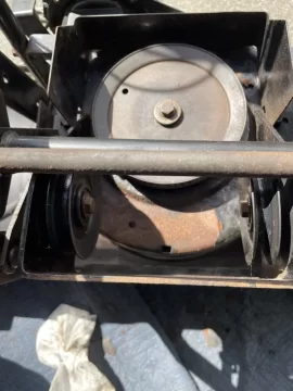 [Hearth.com] Sears Craftsman 17 y/o LT1000 lawn tractor snow blower attachment  belt keeps slipping off. The real fix!