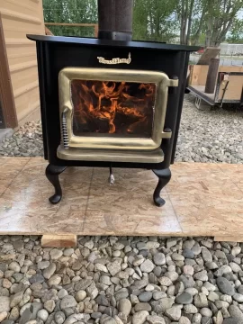 [Hearth.com] My Brass Flame Wood Stove