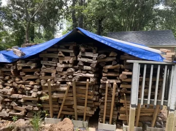 [Hearth.com] Judge my first year stacking wood?