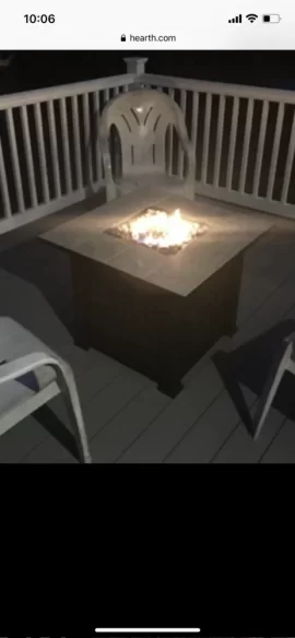 [Hearth.com] Wood fire pit on patio - cleaning