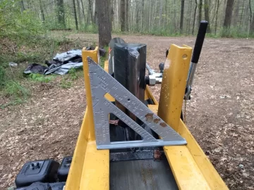 [Hearth.com] County line log splitter, log stop bent