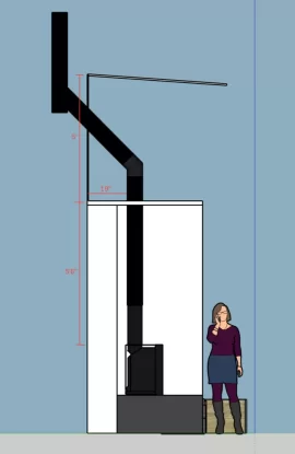 [Hearth.com] Wood stove flue installation