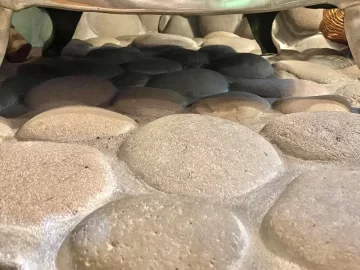 [Hearth.com] Replacing select rocks from river rock hearth