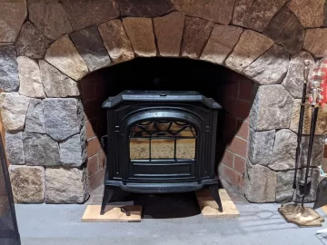 [Hearth.com] Woodstove in fireplace help, 13" square flu, limited space