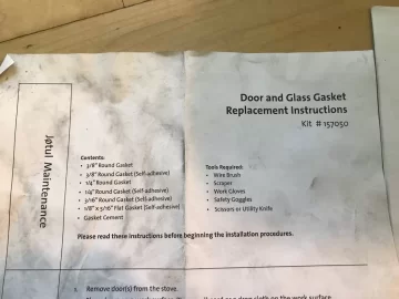 [Hearth.com] Jotul ash pan gasket (the one not on the door) question?