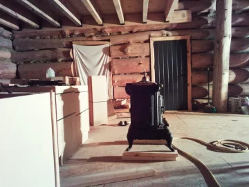 [Hearth.com] Need Help - log cabin wood stove pipe install